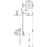Kit monomando ducha empotrado 2-vías PROJECT-TRES RAPID-BOX acero - 22138004AC 2