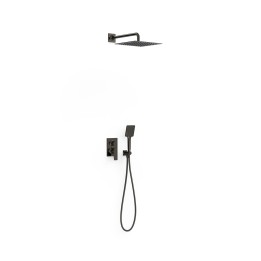 Kit monomando ducha empotrado 2-vías PROJECT-TRES RAPID-BOX negro metalizado - 22138004KM 1