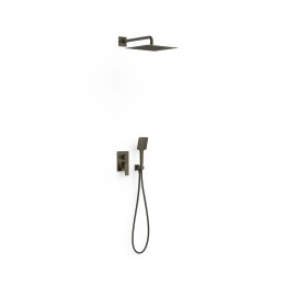 Kit monomando ducha empotrado 2-vías PROJECT-TRES RAPID-BOX negro bronce - 22138004KMB 1