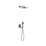 Kit monomando ducha empotrado 2-vías PROJECT-TRES RAPID-BOX negro bronce - 22138004KMB 1
