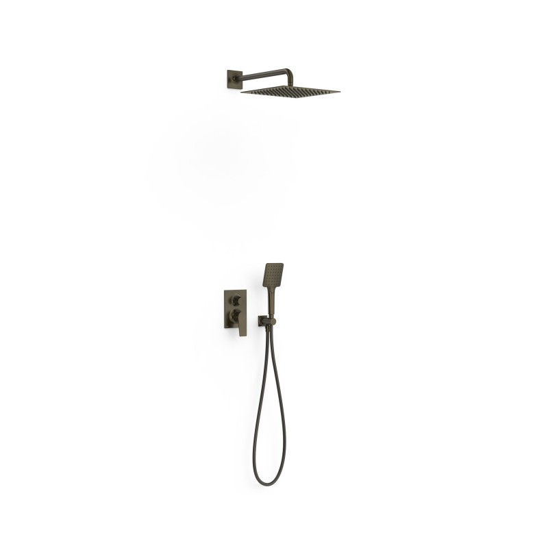 Kit monomando ducha empotrado 2-vías PROJECT-TRES RAPID-BOX negro bronce - 22138004KMB