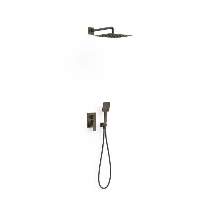 Kit monomando ducha empotrado 2-vías PROJECT-TRES RAPID-BOX negro bronce - 22138004KMB 1