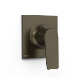 Monomando ducha empotrado 1-vía PROJECT-TRES RAPID-BOX negro bronce - 22127810KMB 1