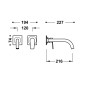 Monomando lavabo empotrado PROJECT-TRES oro mate - 2213000*OM