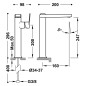 Monomando lavabo XL maneta lateral PROJECT-TRES cromo - 22184701