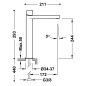 Monomando lavabo XL PROJECT-TRES oro rosa mate - 22180402OPM