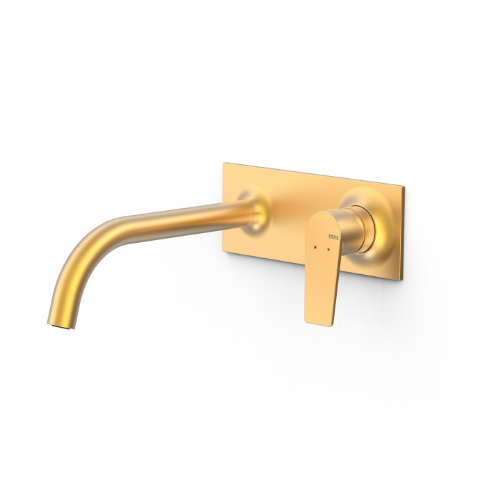 Monomando lavabo empotrado PROJECT-TRES oro mate - 2213000*OM 3