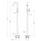 Monomando lavabo a suelo ALEXIA grafito - 367603GR Monomando lavabo a suelo ALEXIA grafito - 367603GR