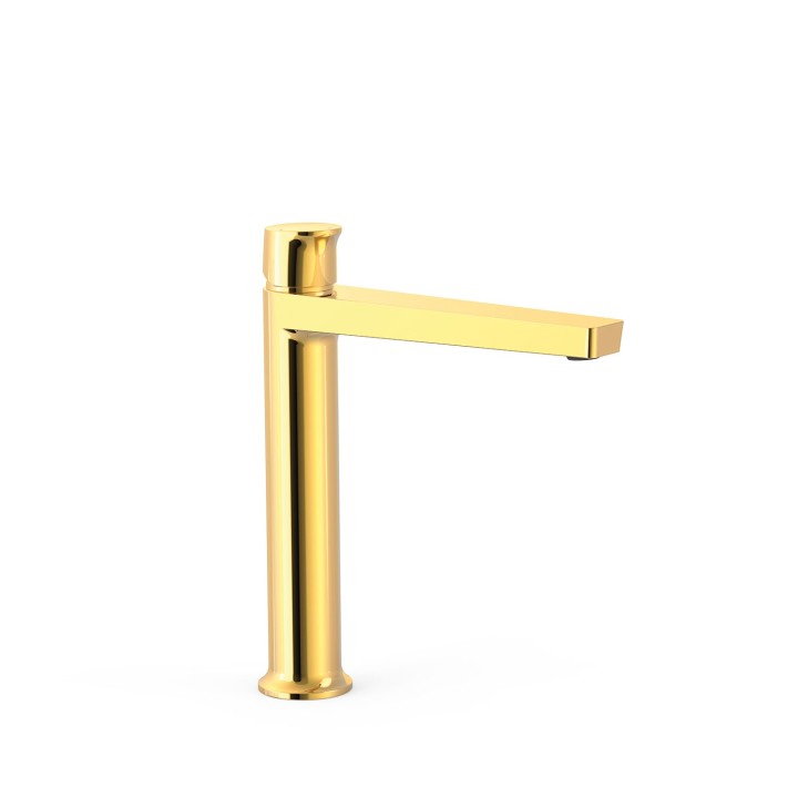 Monomando lavabo alto PROJECT-TRES oro brillo - 22120402OR 1