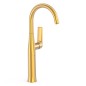 Monomando lavabo XL maneta lateral LOFT-TRES oro mate - 22284701OM