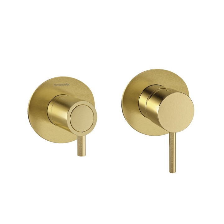 Monomando ducha empotrado horizontal 2-vías ODISEA oro cepillado - 391512HSOC 1
