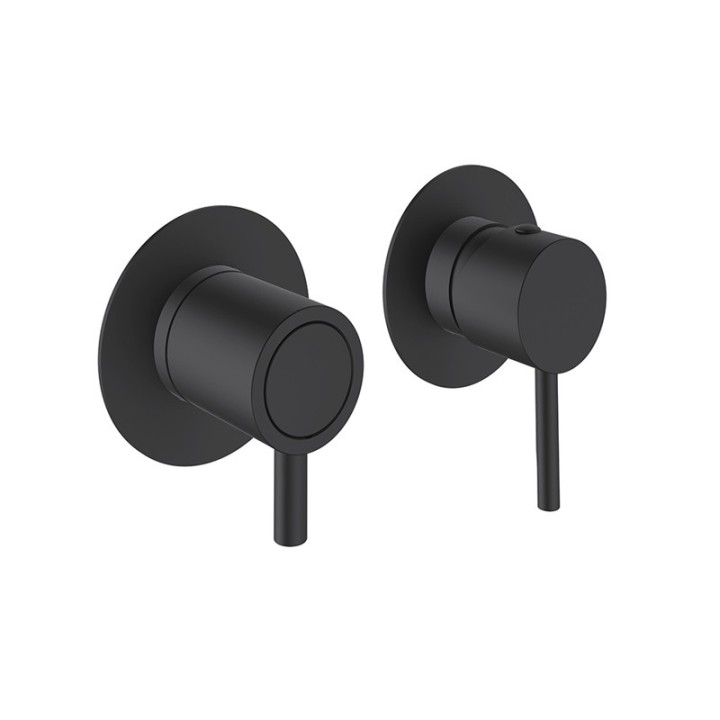 Monomando ducha empotrado horizontal 2-vías ODISEA negro mate - 391512HSNM 1
