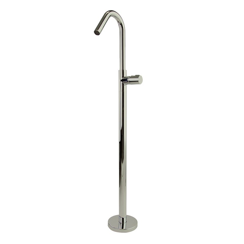 Monomando lavabo a suelo TZAR níquel cepillado - 347603NC