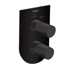 Monomando ducha empotrado 3-vías TZAR negro mate - 341503SNM 1