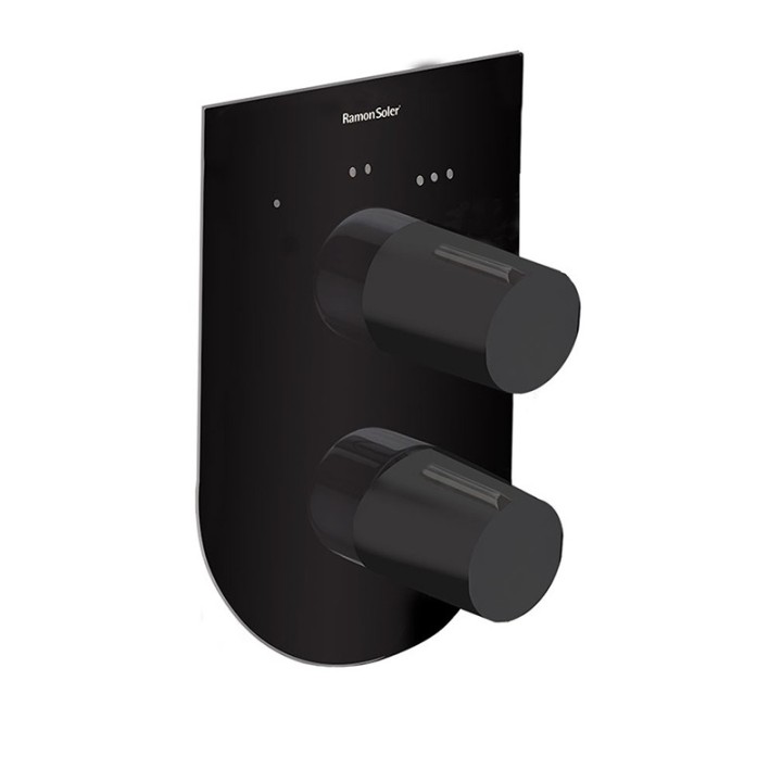 Monomando ducha empotrado 3-vías TZAR negro mate - 341503SNM 1