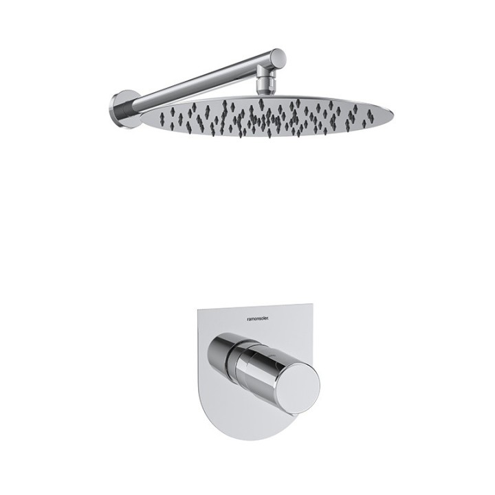 Kit monomando ducha empotrado 1-vía TZAR cromo - K3418013 1
