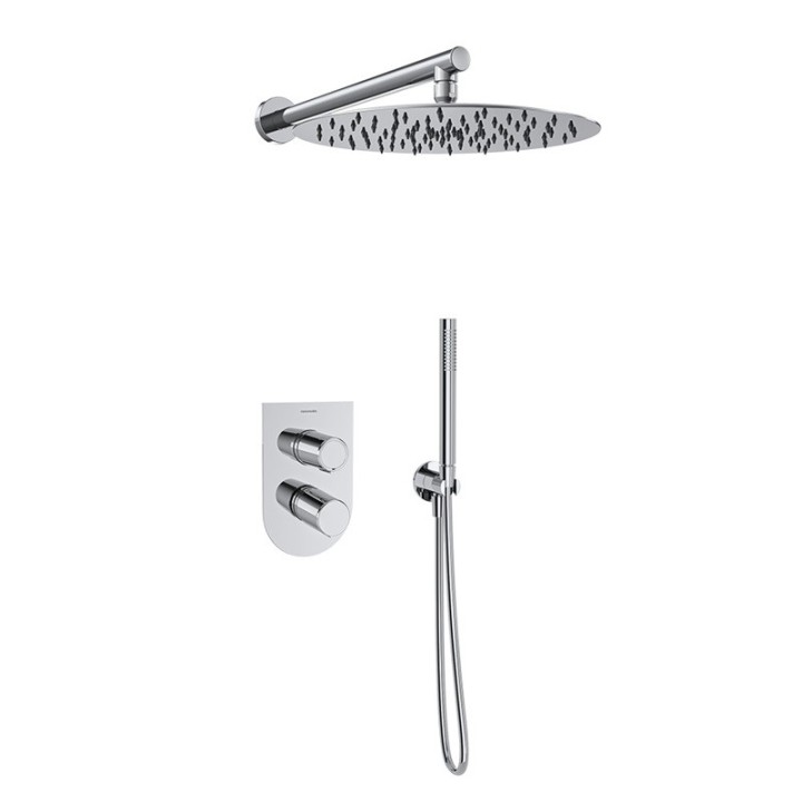 Kit monomando ducha empotrado 2-vías TZAR cromo - K3415022 1