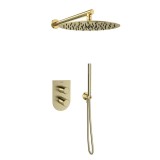 Kit monomando ducha empotrado 2-vías TZAR oro cepillado - K3415022OC 1
