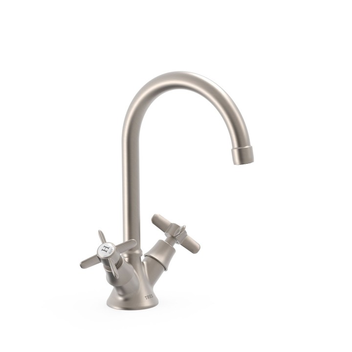 Bimando lavabo TRES-CLASIC acero - 24210901AC 1