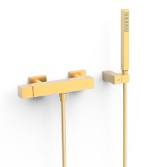 Monomando ducha CUADRO-TRES oro mate - 00716703OM - Tres