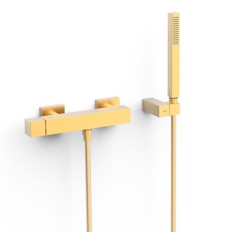 Monomando ducha CUADRO-TRES oro mate - 00716703OM - Tres