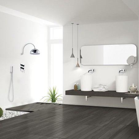 Monomando ducha empotrado 2-vías DRAKO cromo - 331502S