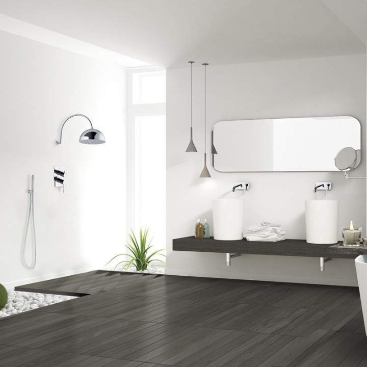 Monomando ducha empotrado 2-vías DRAKO cromo - 331502S 2