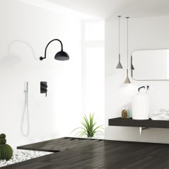 Monomando ducha empotrado 2-vías DRAKO negro mate - 331502SNM