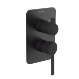 Monomando ducha empotrado 2-vías DRAKO negro mate - 331502SNM 1