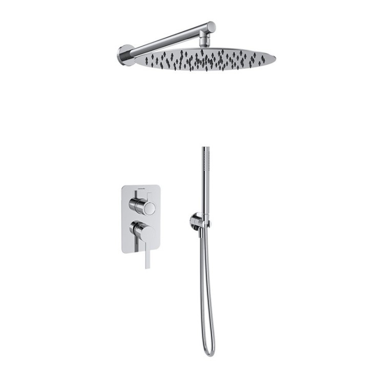 Kit monomando ducha empotrado 2-vías DRAKO cromo - K3315022 1