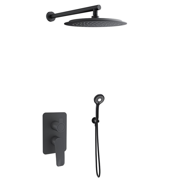 Kit monomando ducha empotrado 2-vías NEW FLY negro mate - K5715121NM 1