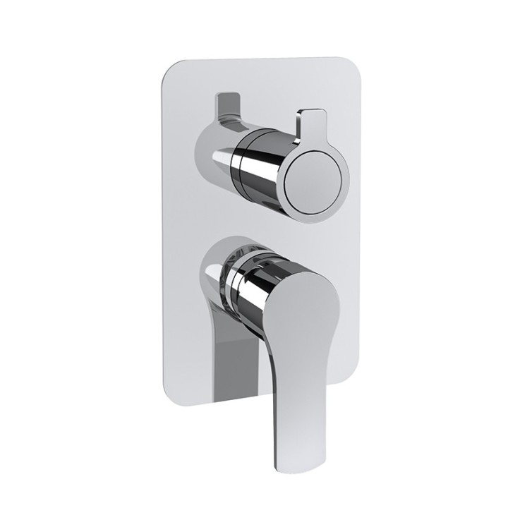 Monomando baño-ducha empotrado 2-vías TITANIUM cromo - 181512S 1