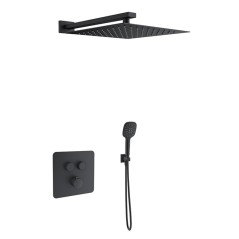 Kit termostático ducha empotrado 2-vías RS SMART negro mate - K85T2011NM - Ramón Soler