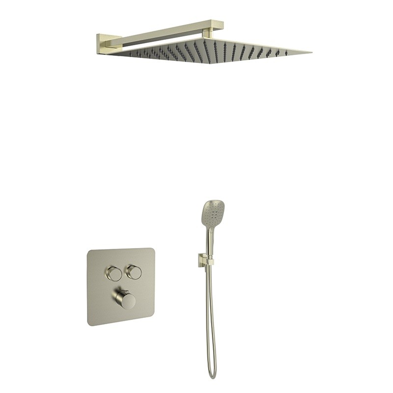 Kit termostático ducha empotrado 2-vías RS SMART níquel cepillado - K85T2011NC