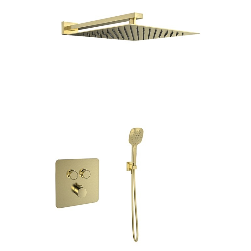 Kit termostático ducha empotrado 2-vías RS SMART oro cepillado - K85T2011OC Kit termostático ducha empotrado 2-vías RS SMART oro cepillado - K85T2011OC