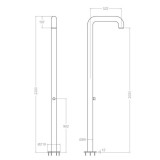 Columna ducha jardín piscina HIDROTERAPIA acero inoxidable - COLTEMP1 2