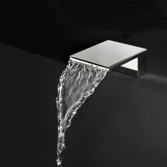 Caño cuadrado cascada repisa bañera HIDROTERAPIA cromo - CREXT01