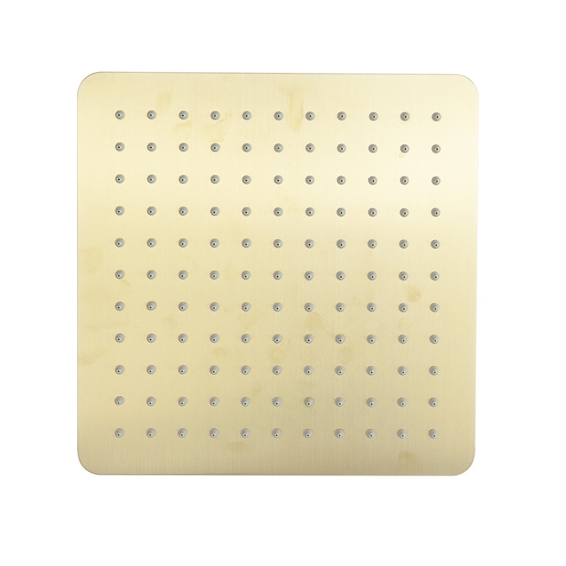 Rociador ducha cuadrado HIDROTERAPIA oro cepillado - RK300OC