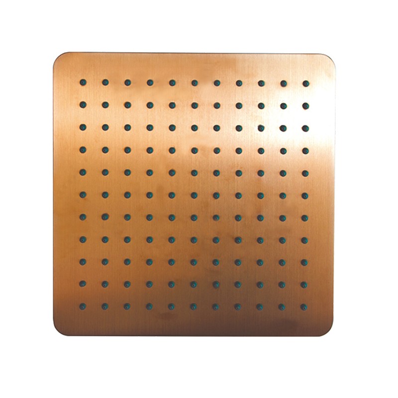 Rociador ducha cuadrado HIDROTERAPIA cobre cepillado - RK300CUC