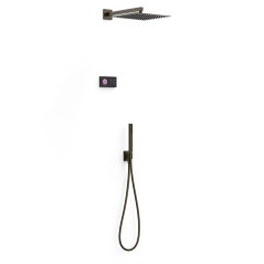 Kit termostático electrónico ducha empotrado 2-vías negro bronce - 09288563KMB - Tres
