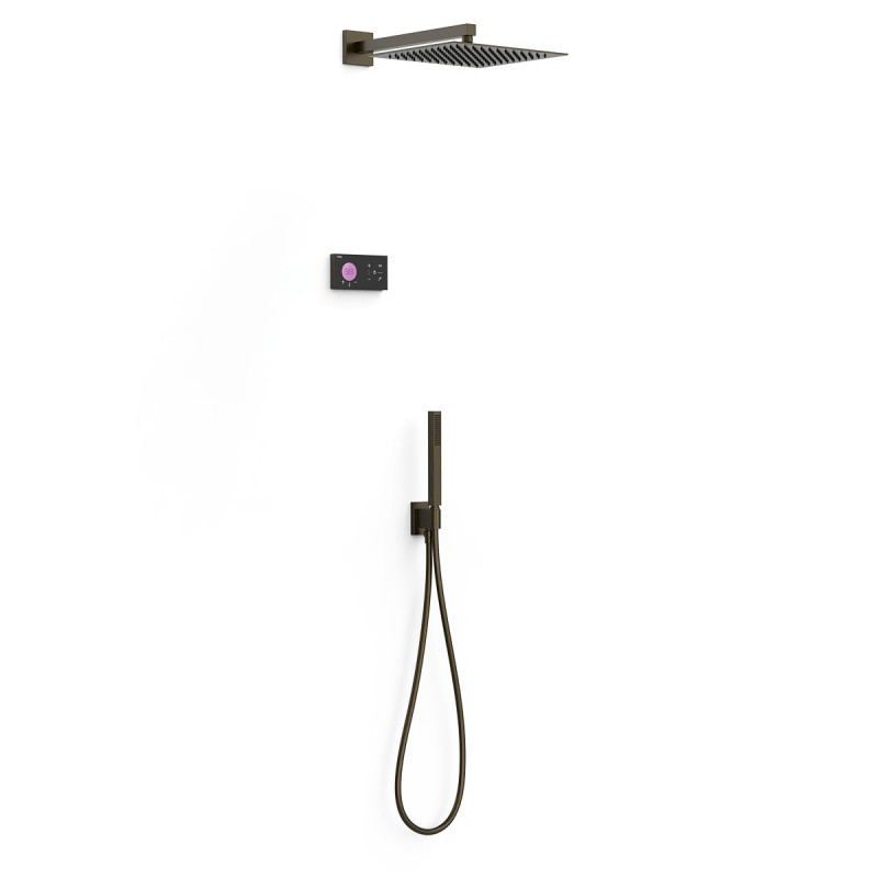 Kit termostático electrónico ducha empotrado 2-vías negro bronce - 09288563KMB
