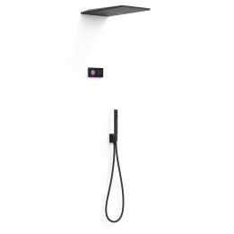 Kit termostático electrónico ducha empotrado 3-vías negro mate - 09288308NM 1