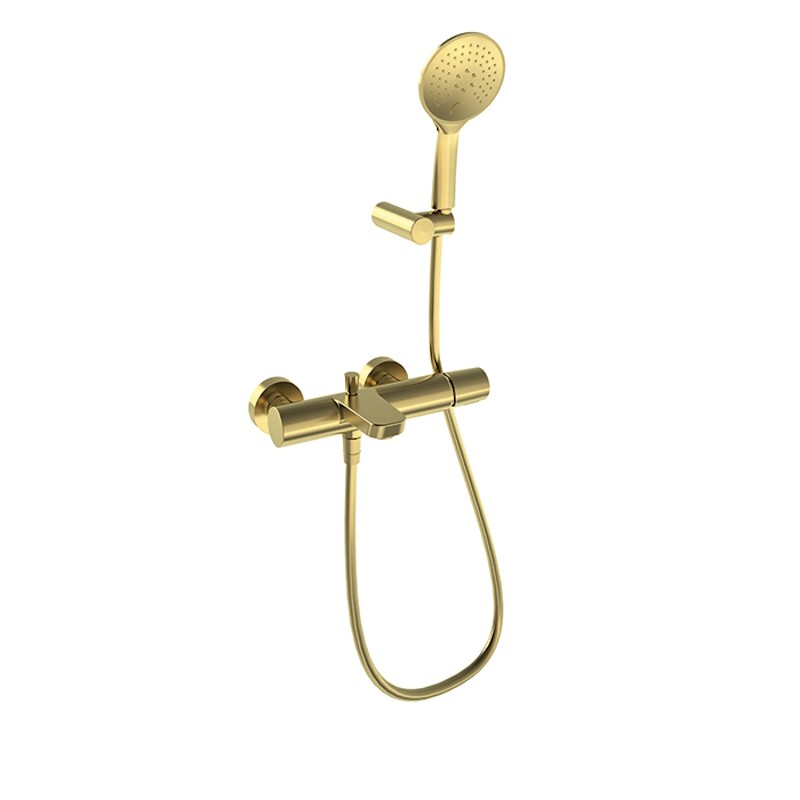 Monomando baño-ducha TZAR oro cepillado - 340501DOC