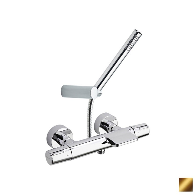 Termostático baño-ducha TZAR oro cepillado - 343901DOC