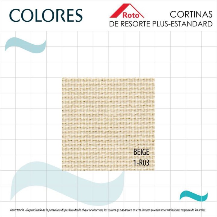 Cortina de Resorte Plus translúcida para ventana ROTO (color estándar) 3