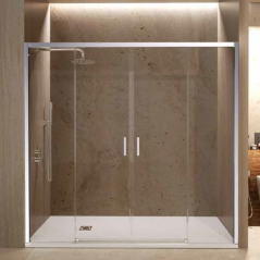 Mampara de ducha EASY 2F2C frontal cromo