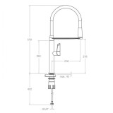 Monomando fregadero caño extraíble MAGNET negro mate - 388801MCNM 3