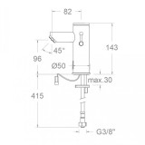 Grifo lavabo electrónico SOLTRONIC cromo - 8115TB 2