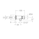 Grifo temporizado urinario SOLTRONIC cromo - 745303 2