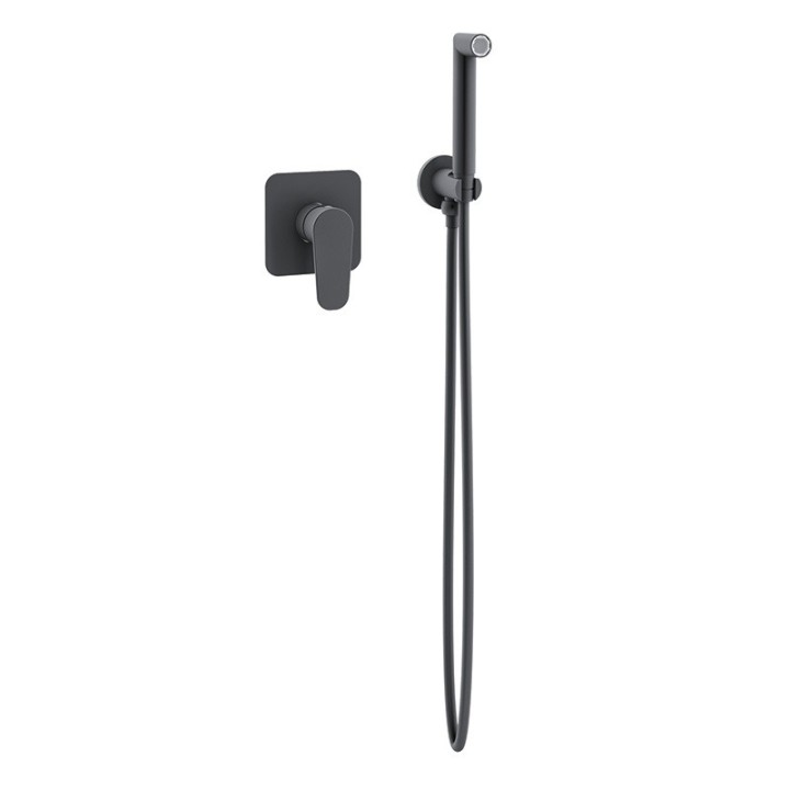 Monomando empotrado WC negro mate - 364502NM 1